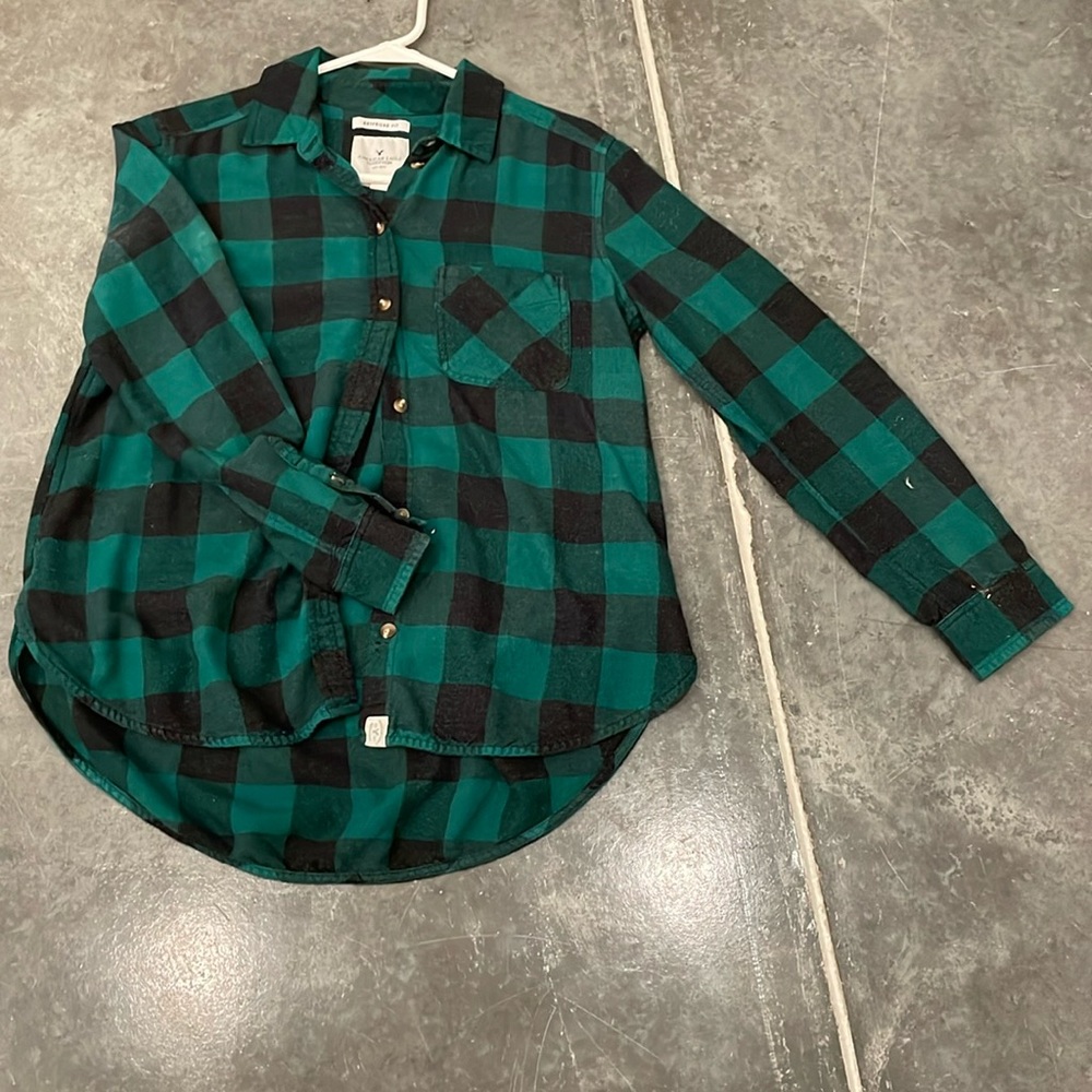 American Eagle Plaid Top